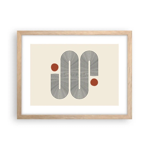 Plagát v ráme zo svetlého duba - Od začiatku do konca - 40x30 cm