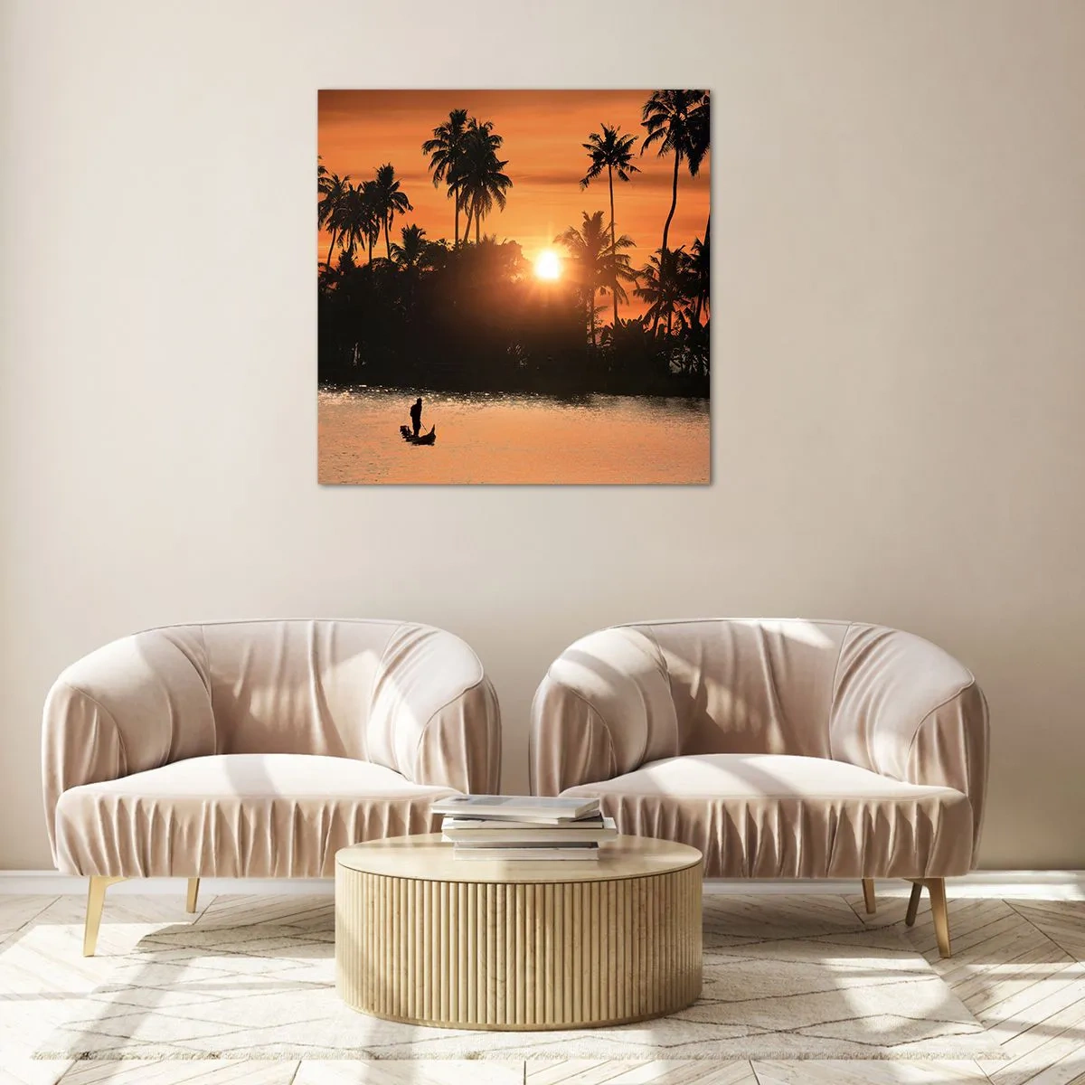 Obraz na skle - Čas na odpočinok - 40x40 cm