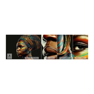 Vzorka Fototapeta Standard Eco - Africká kráľovná - Turban, Kmene, africký Američan - 100x30 cm