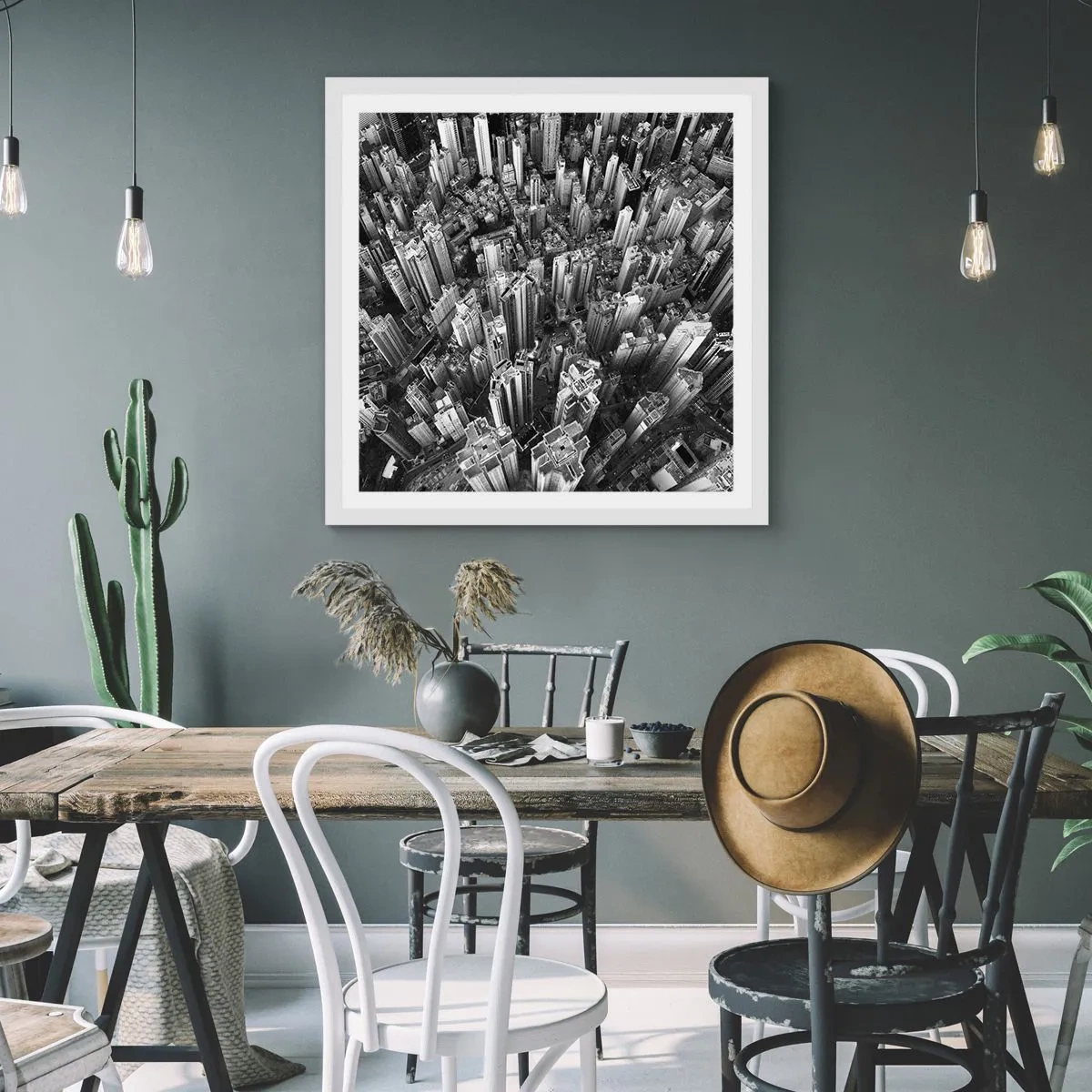 Plagát v bielom ráme - Stále vyššie a vyššie - 60x60 cm