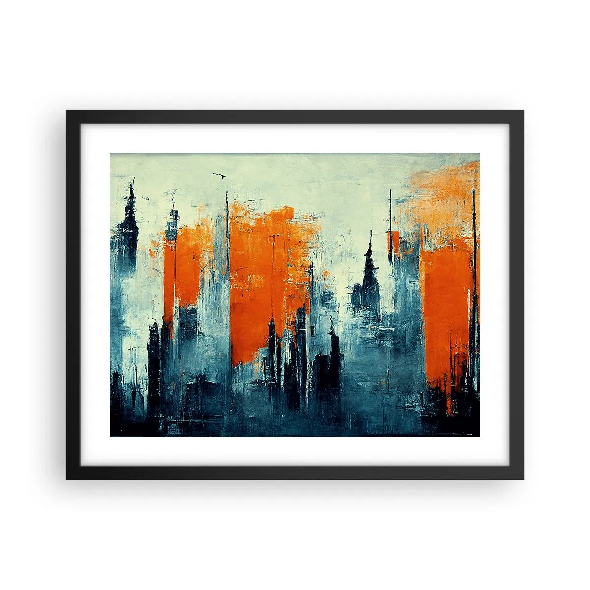 Plagát v čiernom ráme - Moderná krajina - 50x40 cm