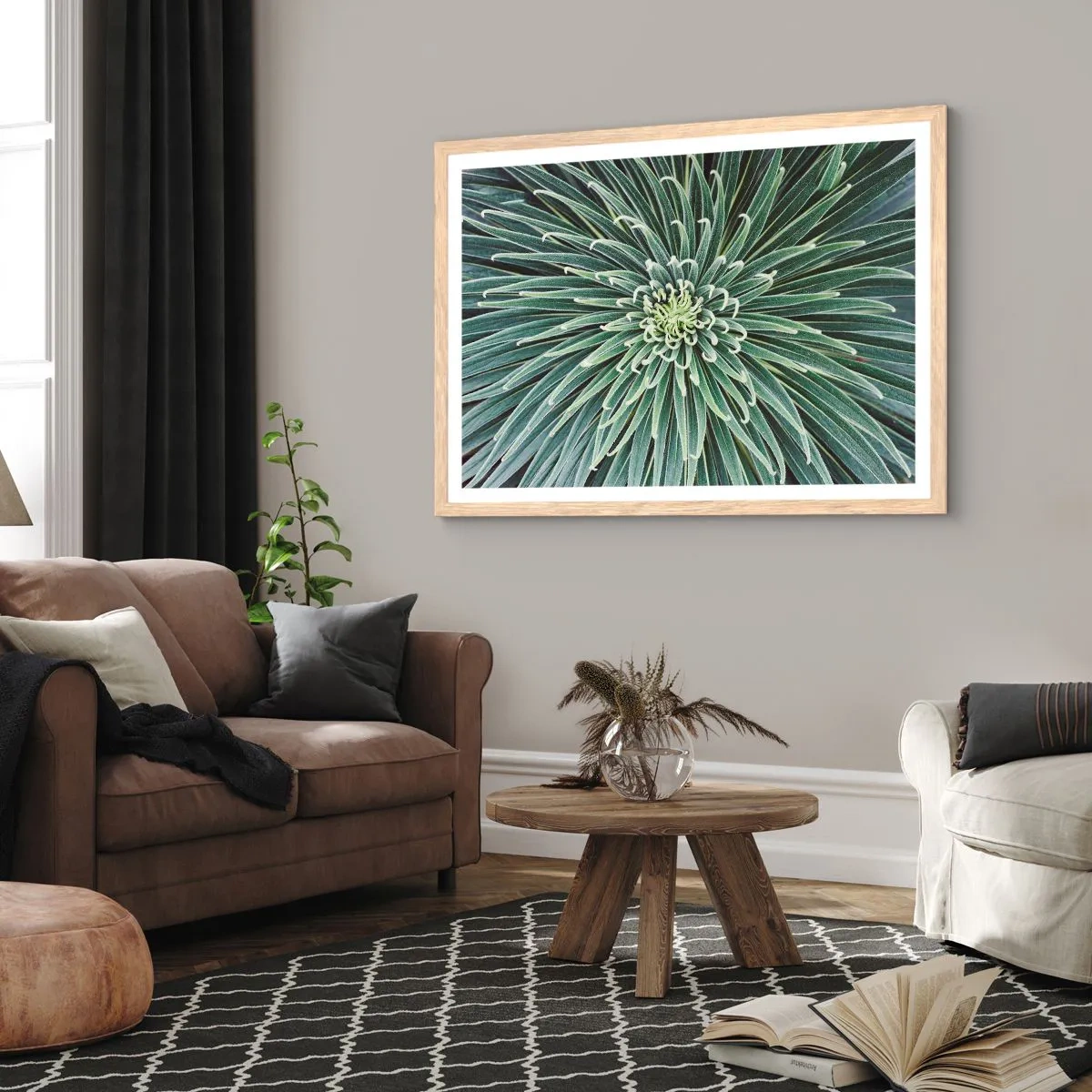 Plagát v ráme zo svetlého duba - Zrodenie hviezdy - 70x50 cm