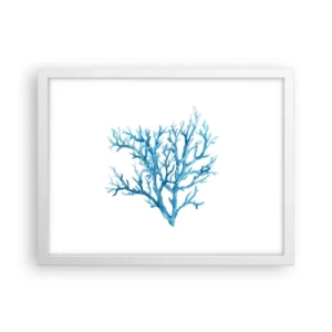 Plagát v bielom ráme - Morský filigrán - 40x30 cm