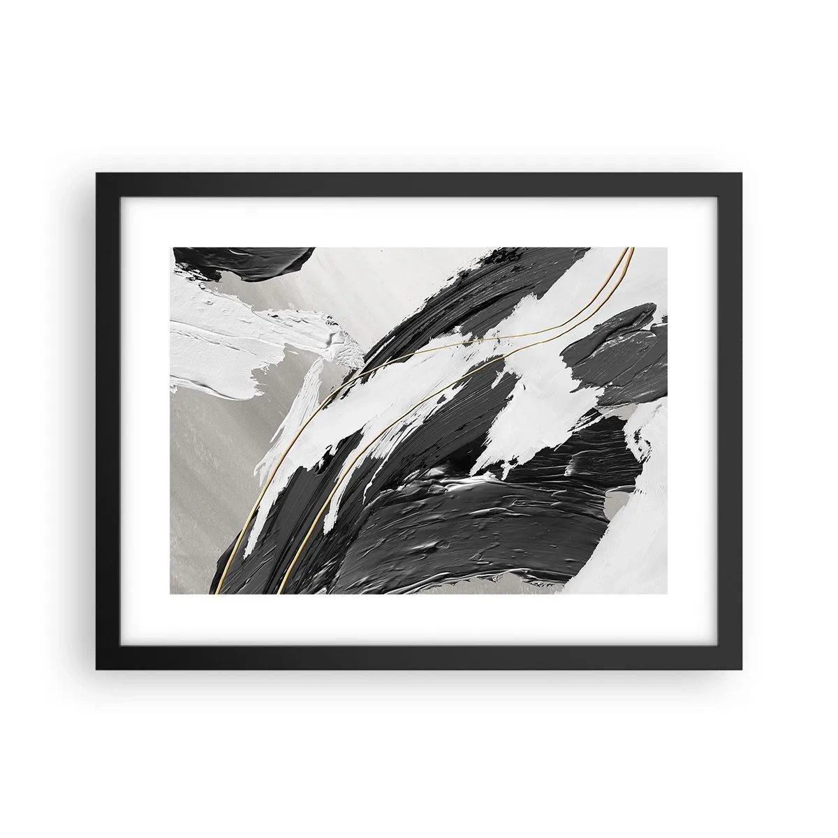 Plagát v čiernom ráme - Veľkorysá abstrakcia - 40x30 cm