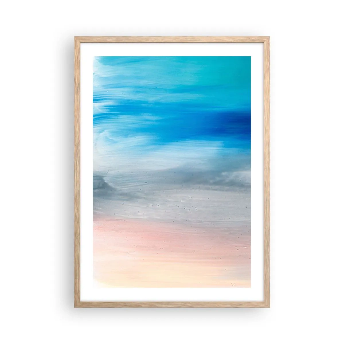 Plagát v ráme zo svetlého duba - Živly: vzduch - 50x70 cm