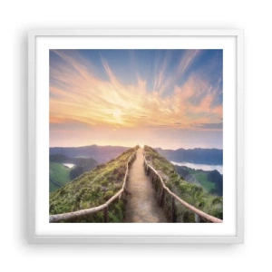 Plagát v bielom ráme - Blízko neba - 50x50 cm