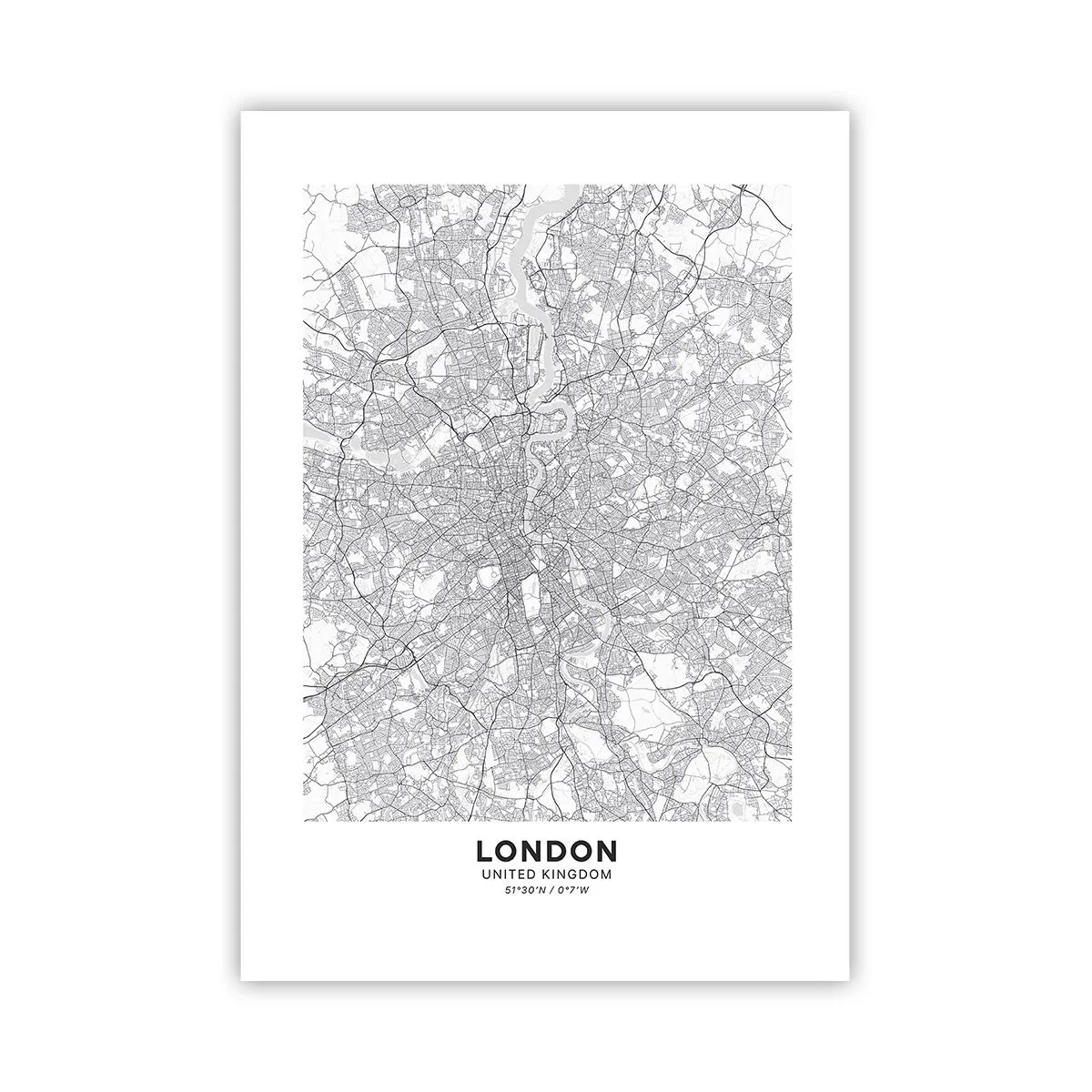 Plagát - Mapa londýnskeho labyrintu - 70x100 cm