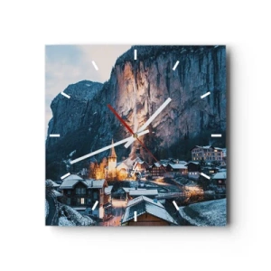 Nástenné hodiny - Svetlý duch zimy - 40x40 cm