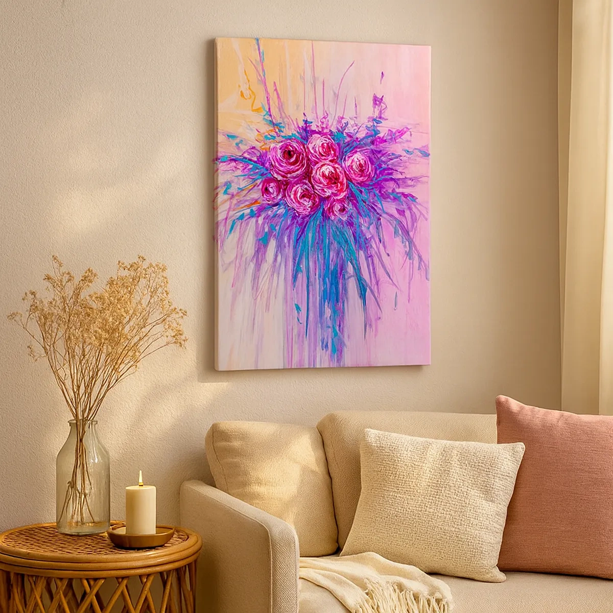 Obraz na plátne - Ružová fontána - 50x70 cm