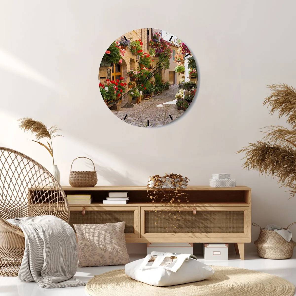 Nástenné hodiny - V záplave kvetov - 30x30 cm