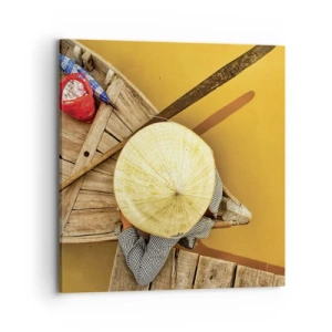 Obraz na plátne - Život na žltej rieke - 70x70 cm