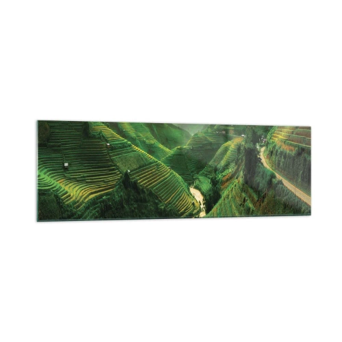 Obraz na skle - Vietnamské údolie - 160x50 cm