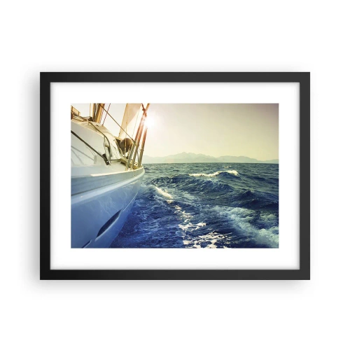 Plagát v čiernom ráme - Za dobrodružstvom - 40x30 cm