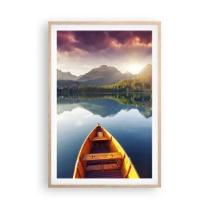 Plagát v ráme zo svetlého duba - Nič proti prírode - 61x91 cm