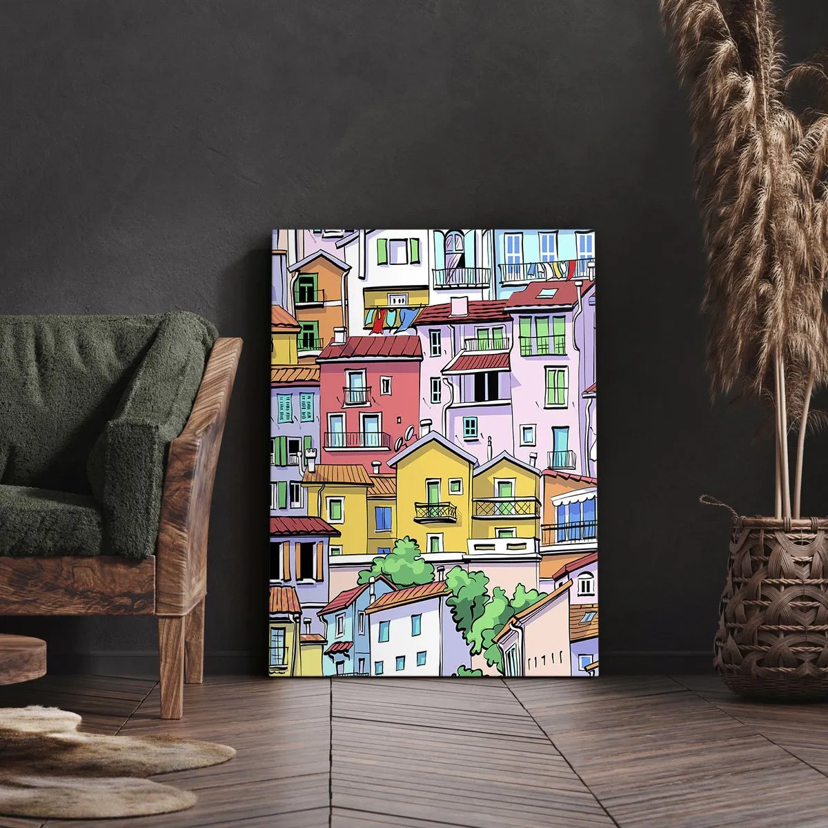 Obraz na plátne - Veselé mesto - 50x70 cm