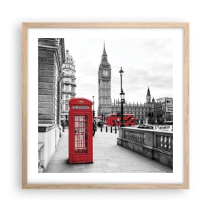 Plagát v ráme zo svetlého duba - Nepochybne Londýn - 50x50 cm