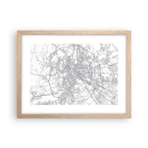 Plagát v ráme zo svetlého duba - Rímsky kruh - 40x30 cm