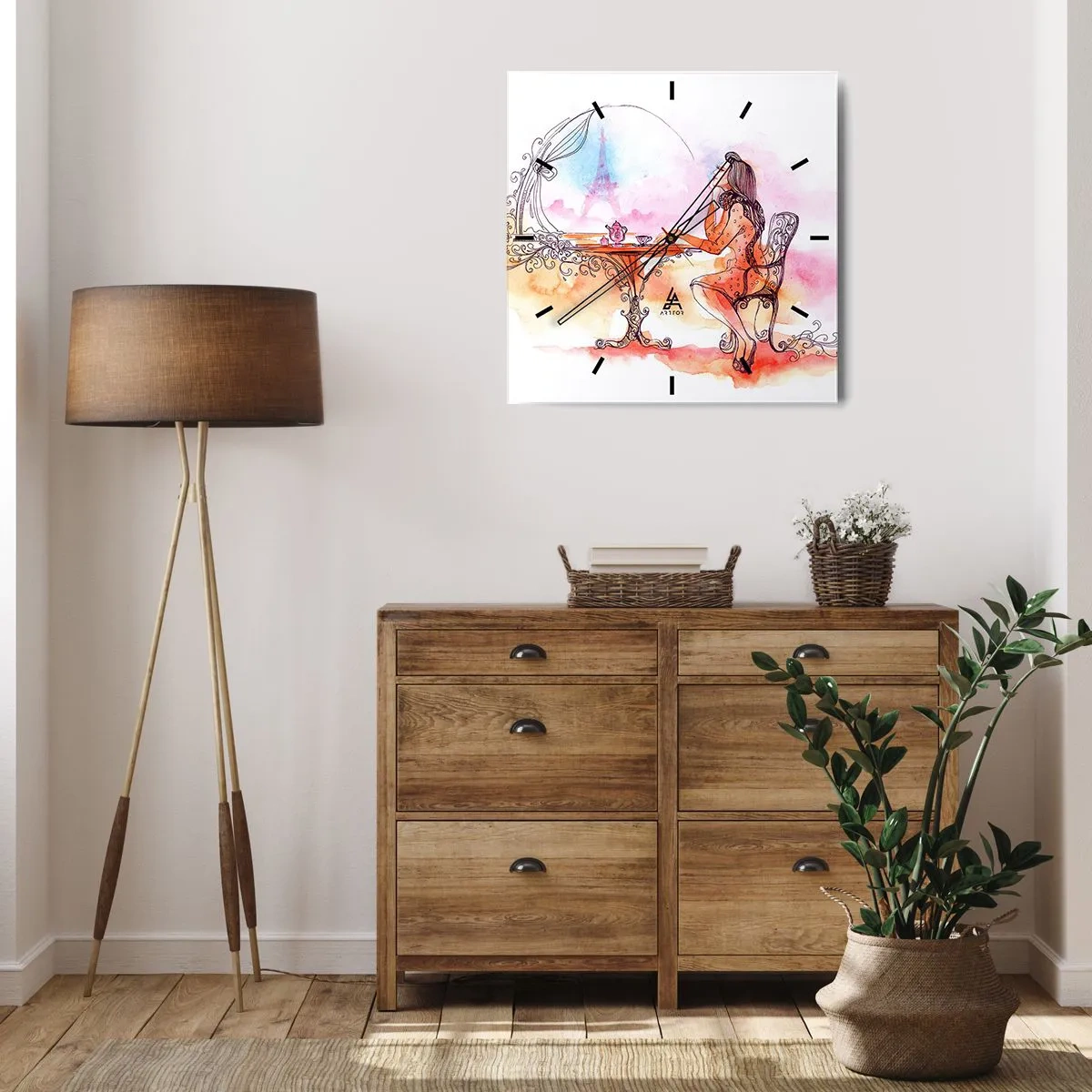 Nástenné hodiny - Parížska elegancia - 40x40 cm