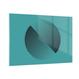 Obraz na skle - Kruh – geometrická variácia - 100x70 cm