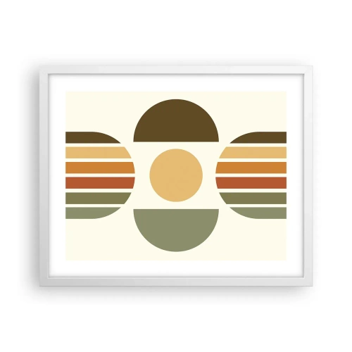 Plagát v bielom ráme - Vo farbách zeme - 50x40 cm