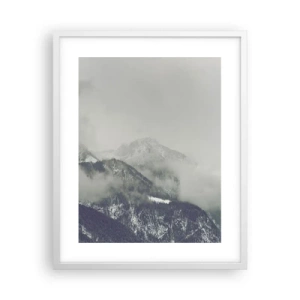 Plagát v bielom ráme - Zahmlené údolie - 40x50 cm