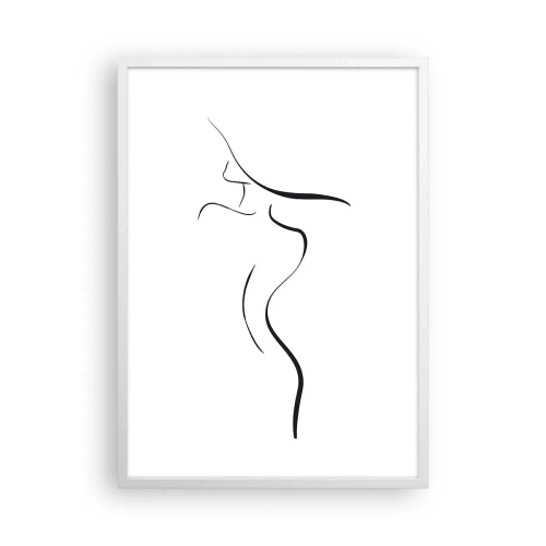 Plagát v bielom ráme - Nepolapiteľná ako vlna - 50x70 cm