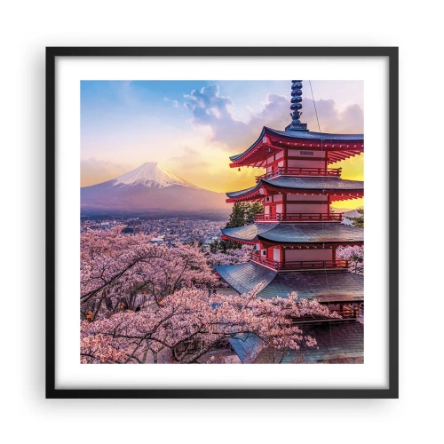 Plagát v čiernom ráme - Podstata japonského ducha - 50x50 cm