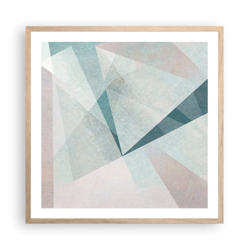 Plagát v ráme zo svetlého duba - V kľude, ale dynamicky - 60x60 cm