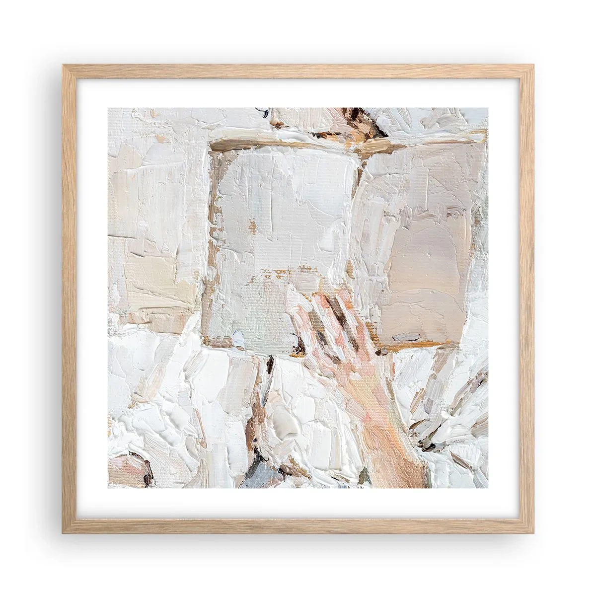 Plagát v ráme zo svetlého duba - V inom svete - 50x50 cm