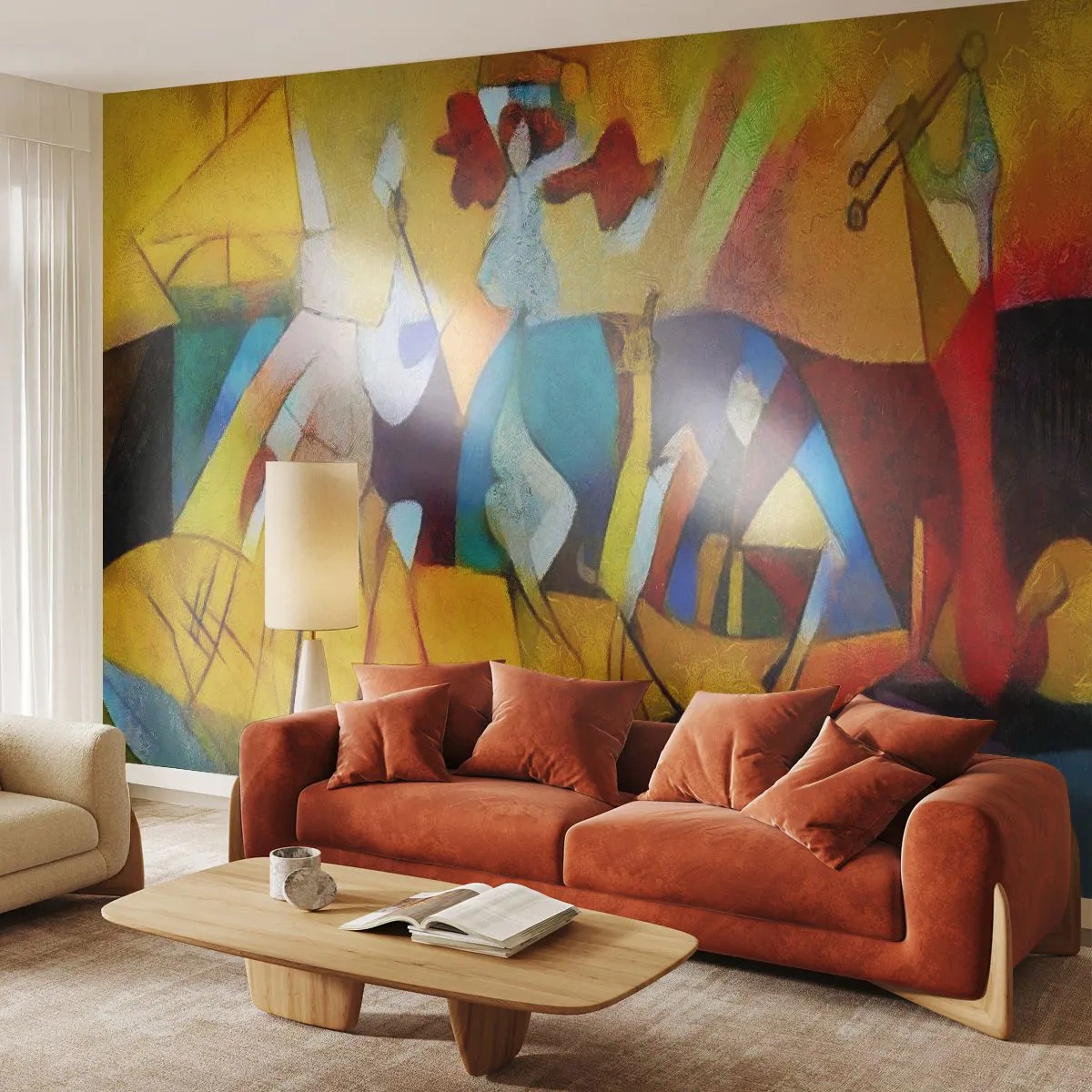 Fototapeta Premium Sand - Slnko - život - radosť - Zvieratá, Afriky, kubizmus - 100x70 cm