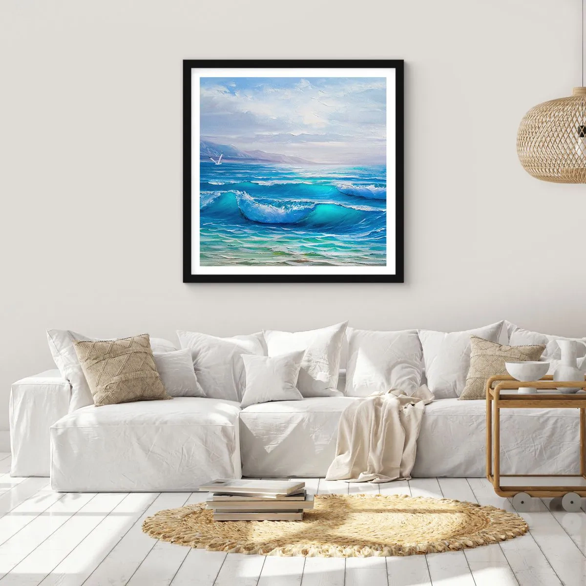 Plagát v čiernom ráme - Prináša ukojenie - 30x30 cm