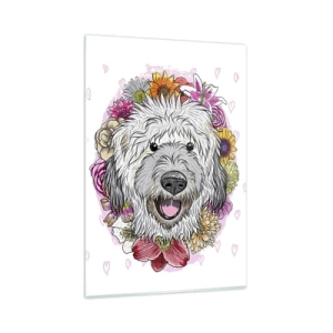 Obraz na skle - Šteňacia radosť - 80x120 cm