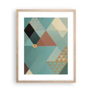 Plagát v ráme zo svetlého duba - Jednota mnohosti, mnohosť jednoty - 40x50 cm