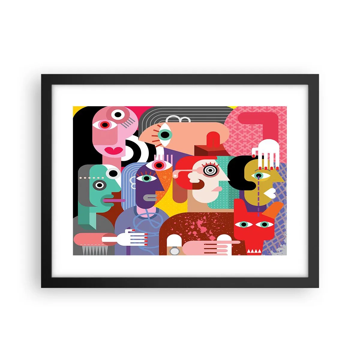 Plagát v čiernom ráme - My od pána Picassa - 40x30 cm