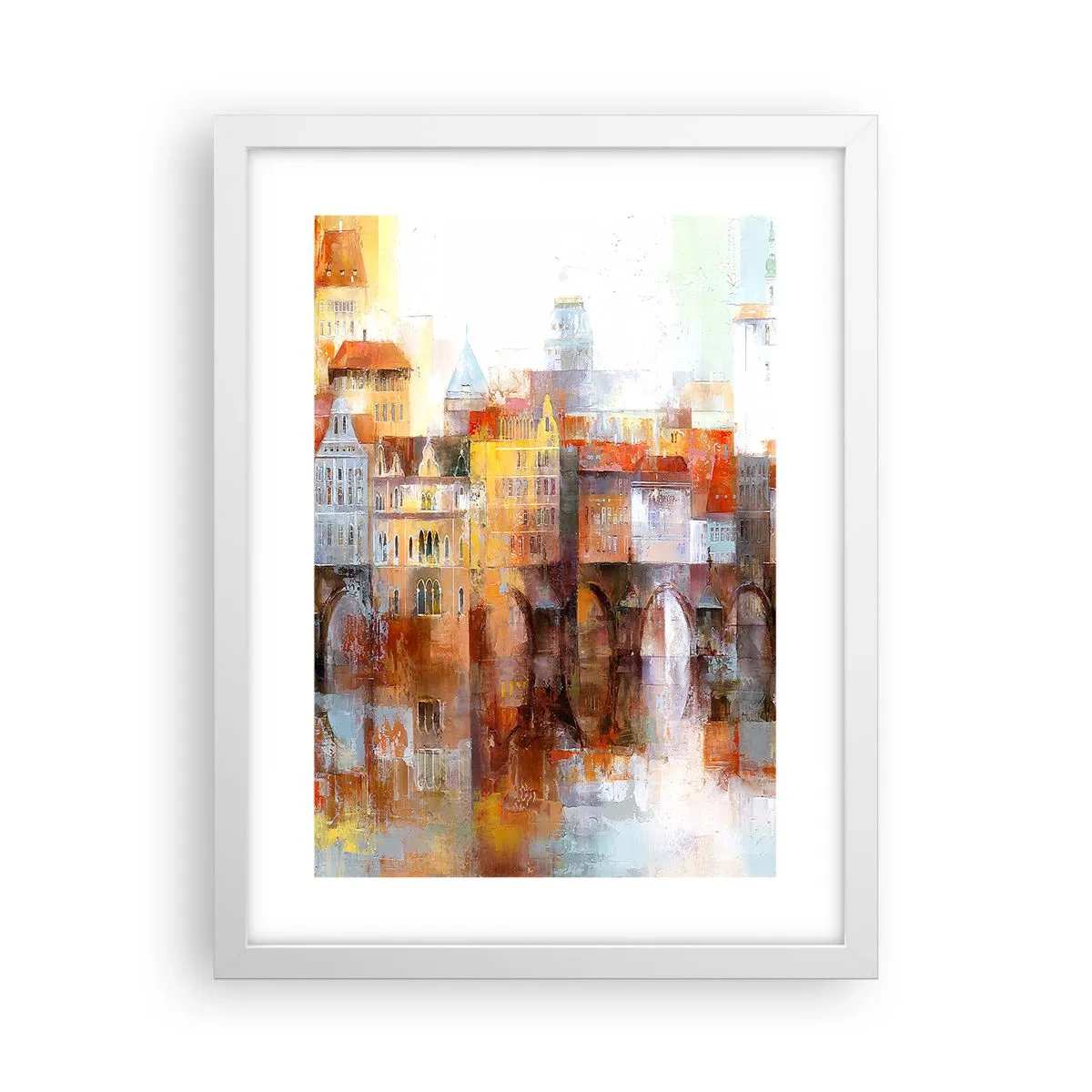 Plagát v bielom ráme - Pod mostom je tiež krásne - 30x40 cm