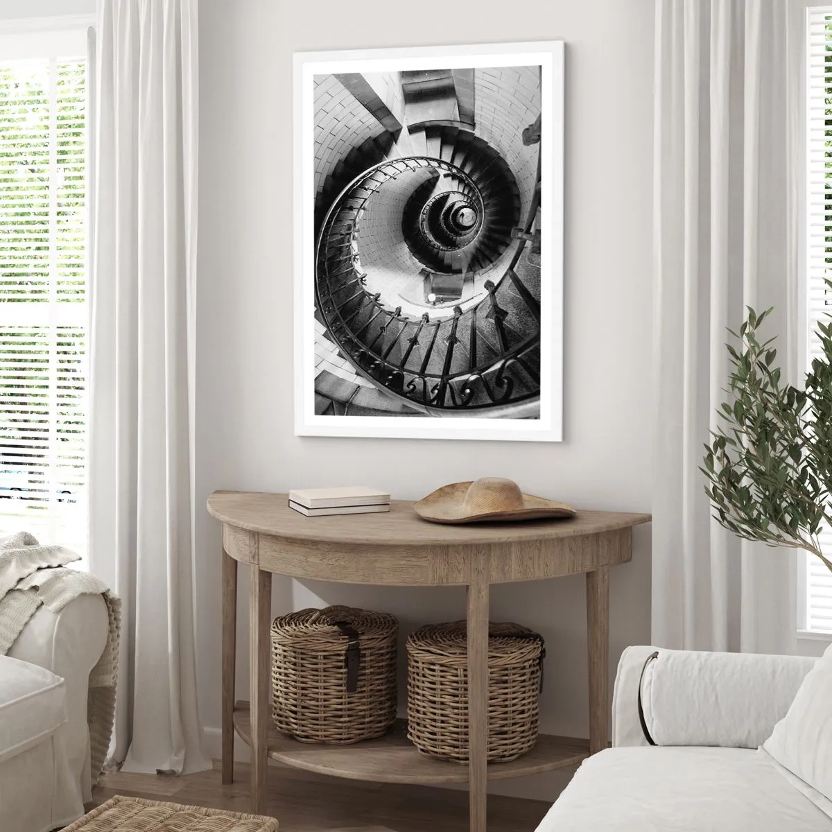 Plagát v bielom ráme - Len vyššie a vyššie - 70x100 cm