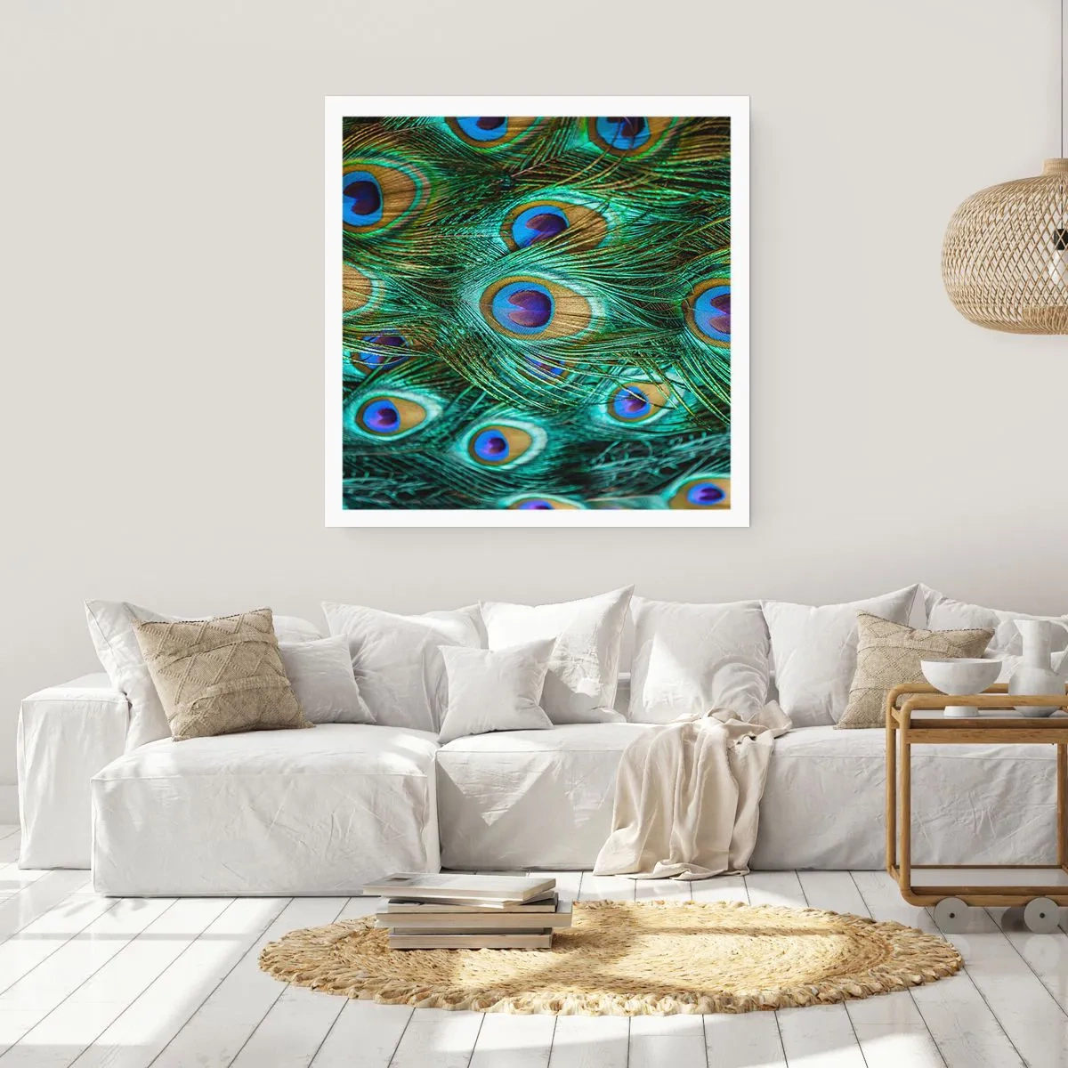 Plagát - Páví pohľad - 60x60 cm