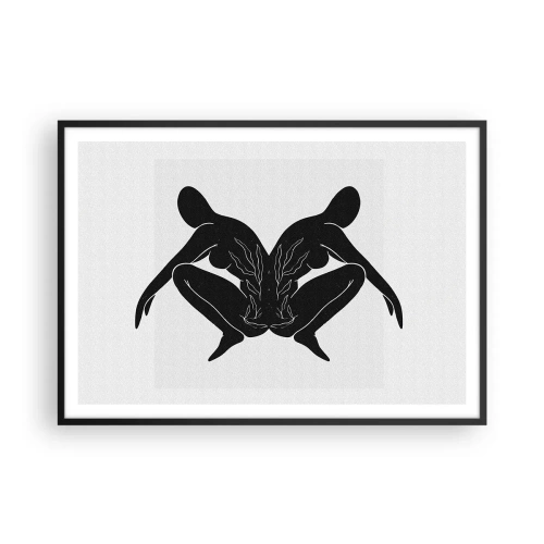 Plagát v čiernom ráme - Spoločná duša - 100x70 cm