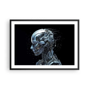 Plagát v čiernom ráme - Technológia je žena - 70x50 cm