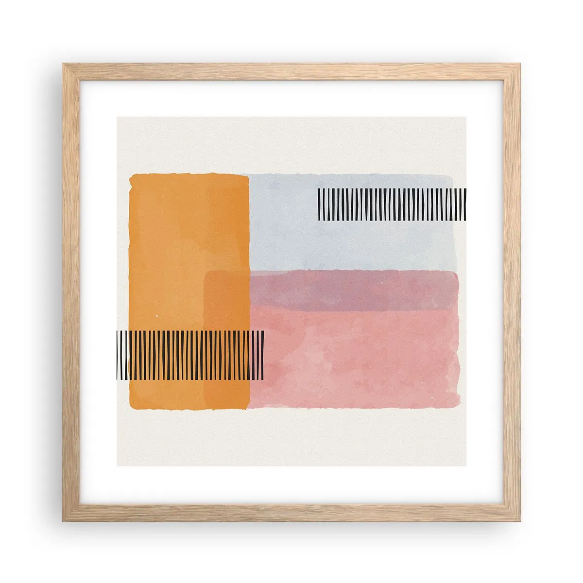 Plagát v ráme zo svetlého duba - Z rohu do rohu - 40x40 cm