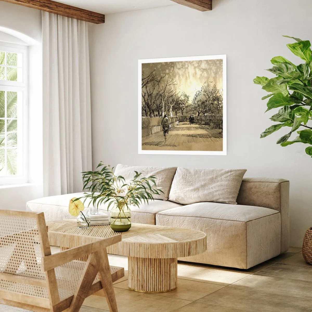 Plagát - Pierkom zastavený okamih - 30x30 cm