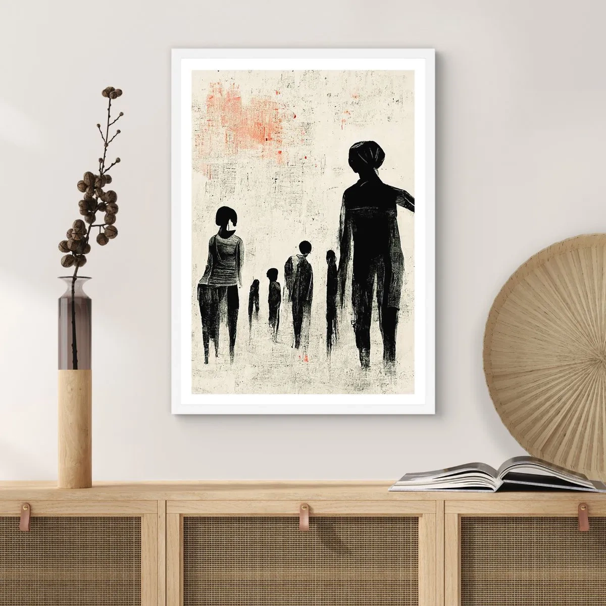 Plagát v bielom ráme - Proti samote - 50x70 cm