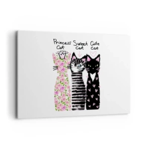 Obraz na plátne - Boli raz tri mačičky - 100x70 cm