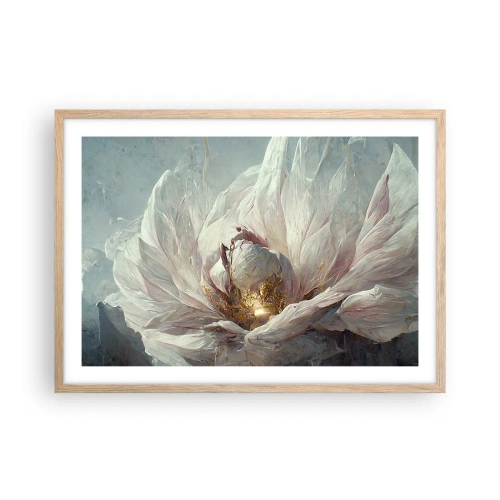 Plagát v ráme zo svetlého duba - Rozkvitá raz za sto rokov - 70x50 cm