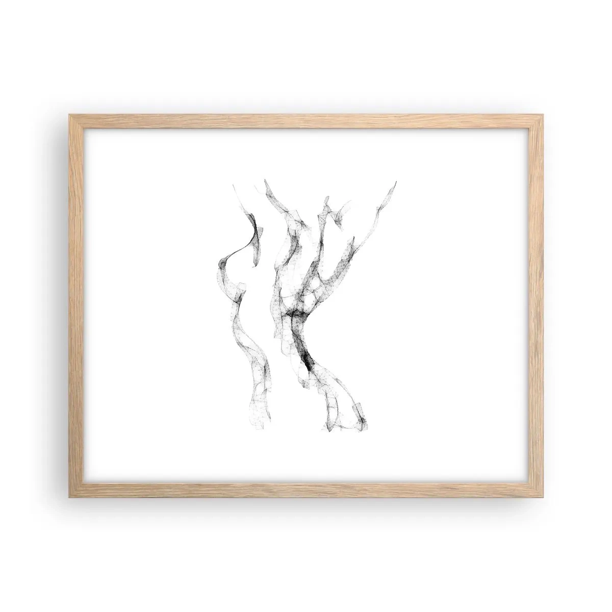 Plagát v ráme zo svetlého duba - Krásna a silná - 50x40 cm