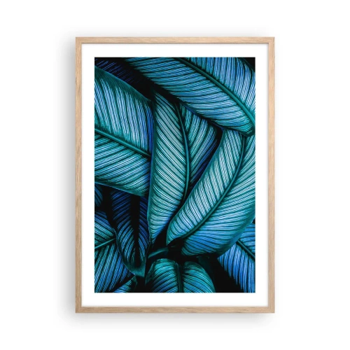 Plagát v ráme zo svetlého duba - Čiary života - 50x70 cm
