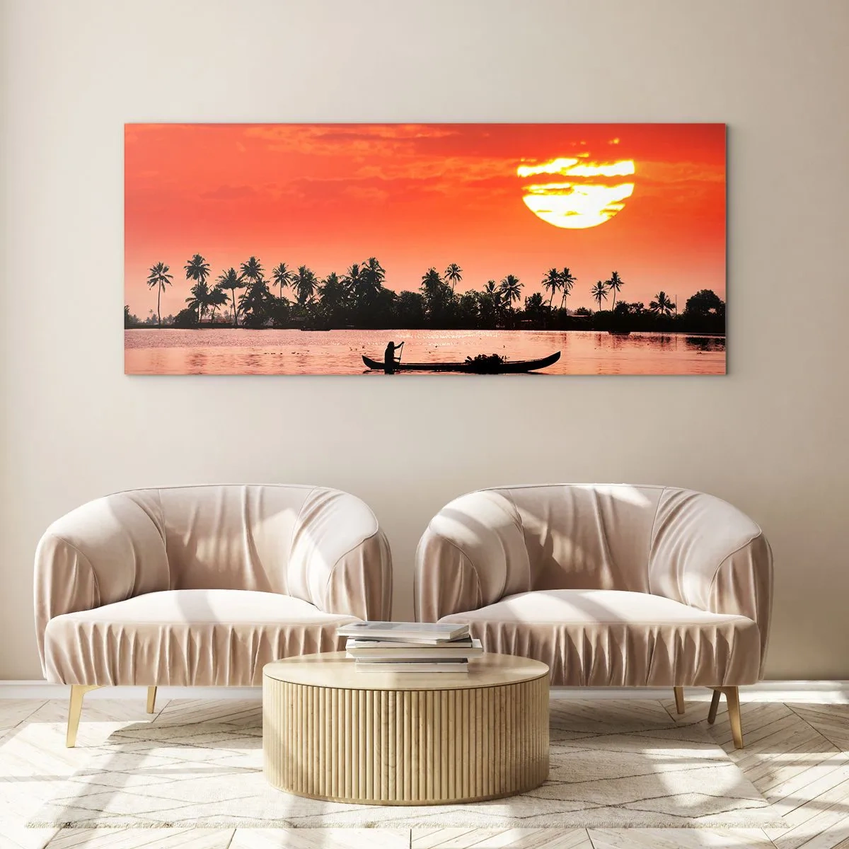 Obraz na skle - Pokoj trópov pri západe - 120x50 cm