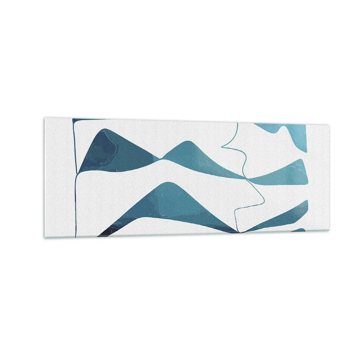 Obraz na skle - Abstrakcia: tyrkysový vzťah - 140x50 cm