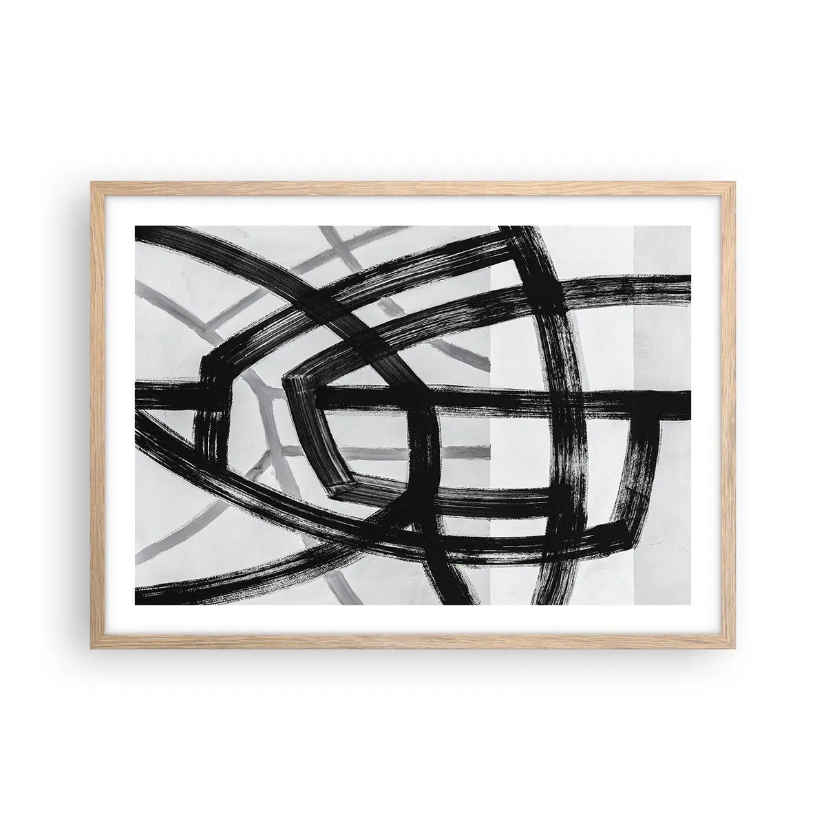 Plagát v ráme zo svetlého duba - Hĺbka - 70x50 cm