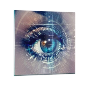 Obraz na skle - Myslíš si, že ma poznáš - 70x70 cm